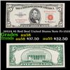1953A $5 Red Seal United States Note Fr-1533 Grades Choice AU/BU Slider