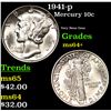 Image 1 : 1941-p Mercury Dime 10c Grades Choice+ Unc