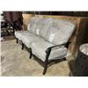 Image 2 : WOODARD CORTLAND DEEP RIVER 3 SEAT CAST ALUMINUM GREY CUSHIONED OUTDOOR PATIO SOFA