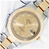 Rolex Men's Two Tone Champagne Diamond Datejust 2 Wristwatch With Box & Papers