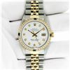 Image 3 : Rolex Men's Two Tone White Diamond & Sapphire Datejust Wristwatch