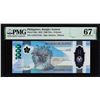 Image 1 : 2022 Philippines Central Bank 1000 Piso Note P230a PMG Superb Gem Uncirculated 67EPQ