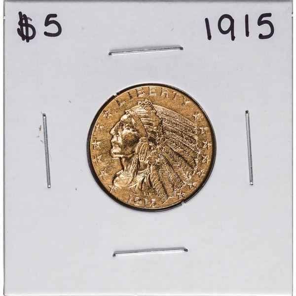 1915 $5 Indian Head Half Eagle Gold Coin