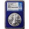 Image 1 : 2021(P) Type 1 $1 American Silver Eagle Coin NGC MS70 First Day Issue Philadelphia