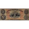 Image 1 : 1859 $5 North Western Bank Warren, PA Obsolete Currency Note