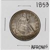 Image 1 : 1853 Arrows & Rays Seated Liberty Half Dollar Coin