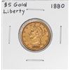 Image 1 : 1880 $5 Liberty Head Half Eagle Gold Coin