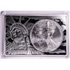 Image 1 : 1997 $1 American Silver Eagle Coin & 2oz Silver Bar Set