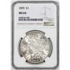 Image 1 : 1899 $1 Morgan Silver Dollar Coin NGC MS64