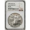 Image 1 : 2000 Millennium Set $1 American Silver Eagle Coin NGC MS70