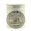 Image 2 : Roll of (20) 1954-D Brilliant Uncirculated Franklin Half Dollar Coins