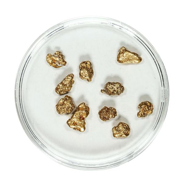 Gold Nuggets 3.14 Grams Total Weight