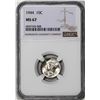 Image 1 : 1944 Mercury Dime Coin NGC MS67