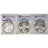 Image 1 : Lot of 2006-2008 $1 American Silver Eagle Coins PCGS MS69 First Strike