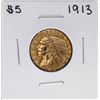 Image 1 : 1913 $5 Indian Head Half Eagle Gold Coin