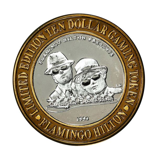 .999 Silver Flamingo Hilton Reno, Nevada $10 Casino Limited Edition Gaming Token