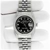 Image 3 : Rolex Men's Stainless Steel Black Diamond Datejust Wristwatch