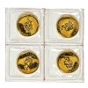 Image 1 : Lot of (4) Sealed 1999 Canadian $5 Maple Leaf Gold Coins