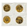 Image 2 : Lot of (4) Sealed 1999 Canadian $5 Maple Leaf Gold Coins