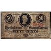 Image 1 : 1863 Fifty Cents Confederate States of America Note