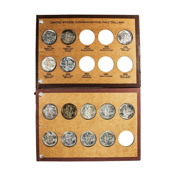 Complete (14)pc Set of 1926-1939 Oregon Trail Commemorative Half Dollar Coins