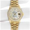 Image 3 : Rolex Ladies 18KT Yellow Gold Mother of Pearl Diamond President Wristwatch