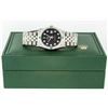 Image 7 : Rolex Men's Stainless Steel Diamond and Emerald Datejust Wristwatch with Rolex Box