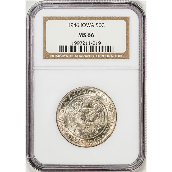 1946 Iowa Centennial Commemorative Half Dollar Coin NGC MS66