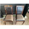 Image 1 : 2 x Leather-Style Wooden Banquet Chairs