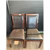 Image 1 : 2 x Leather-Style Wooden Banquet Chairs