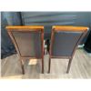 Image 4 : 2 x Leather-Style Wooden Banquet Chairs