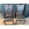 Image 1 : 2 x Leather-Style Wooden Banquet Chairs