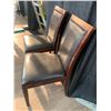 Image 2 : 2 x Leather-Style Wooden Banquet Chairs