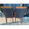 Image 4 : 2 x Leather-Style Wooden Banquet Chairs