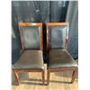 Image 1 : 2 x Leather-Style Wooden Banquet Chairs