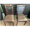 Image 1 : 2 x Leather-Style Wooden Banquet Chairs