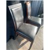 Image 2 : 2 x Leather-Style Wooden Banquet Chairs