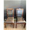 Image 1 : 2 x Leather-Style Wooden Banquet Chairs