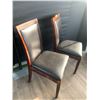 Image 2 : 2 x Leather-Style Wooden Banquet Chairs