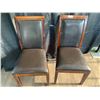 Image 1 : 2 x Leather-Style Wooden Banquet Chairs