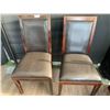 Image 1 : 2 x Leather-Style Wooden Banquet Chairs