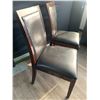 Image 2 : 2 x Leather-Style Wooden Banquet Chairs