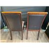 Image 4 : 2 x Leather-Style Wooden Banquet Chairs