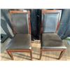 Image 1 : 2 x Leather-Style Wooden Banquet Chairs