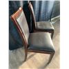 Image 2 : 2 x Leather-Style Wooden Banquet Chairs