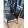 Image 3 : 2 x Leather-Style Wooden Banquet Chairs