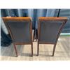 Image 4 : 2 x Leather-Style Wooden Banquet Chairs