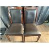Image 1 : 2 x Leather-Style Wooden Banquet Chairs