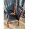 Image 2 : 2 x Leather-Style Wooden Banquet Chairs