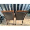 Image 4 : 2 x Leather-Style Wooden Banquet Chairs